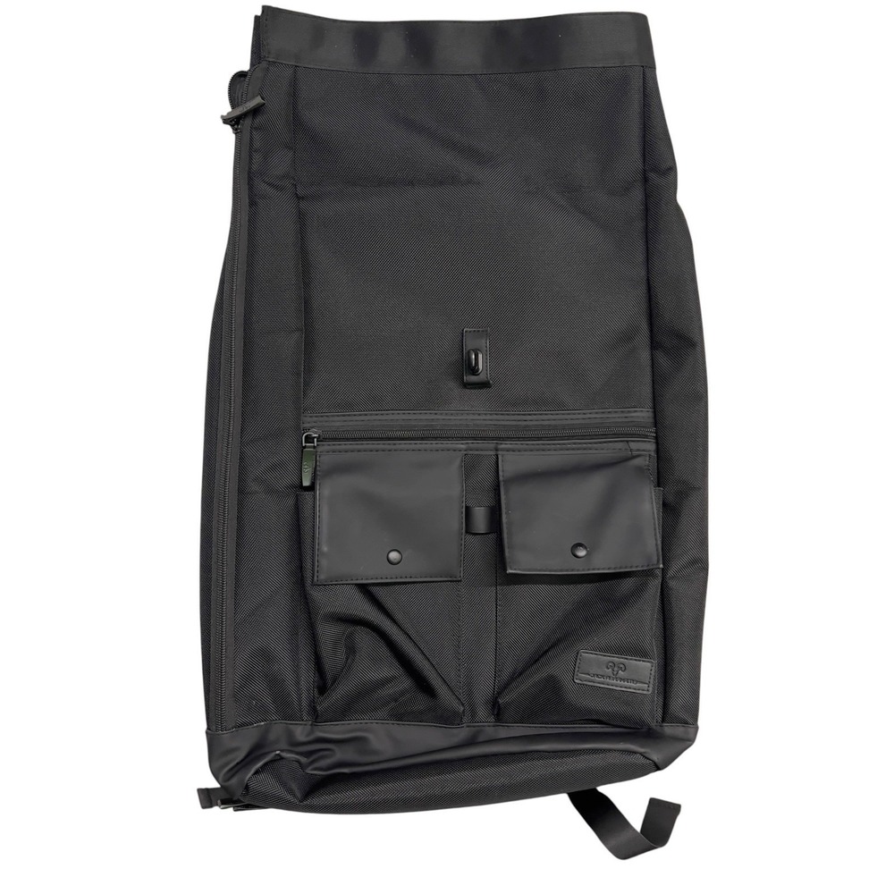 Jack Abraham's Black Roll Top Backpack Laptop Travel Commuter Waterproof